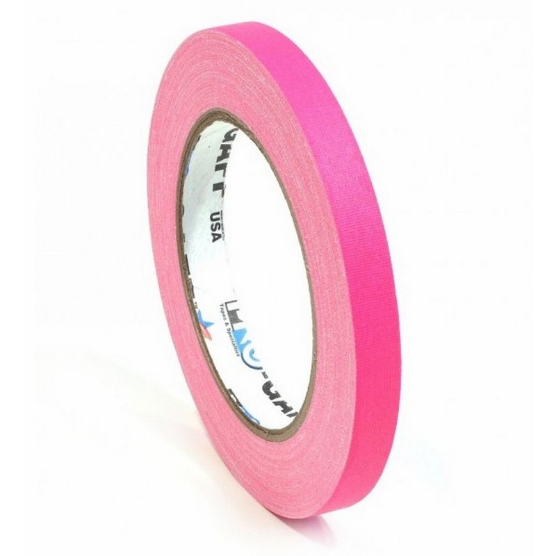 Gaffer Tape флуоресцентный Pro Gaff® Fluorescent (12мм*22.86м розовый) лента монтажная