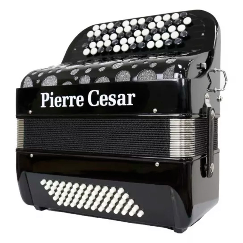 Pierre Cesar PCB5060 BKP Баян, 60 басов, 62 кнопки, 34 тона в правой руке, цвет черный перламутр