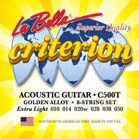 Набор струн для 6-струнной акустической гитары La Bella C500T Extra Light