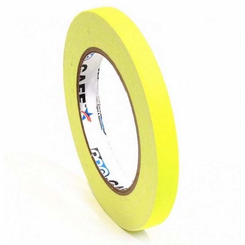 Gaffer Tape флуоресцентный Pro Gaff® Fluorescent (12мм*22.86м жёлтый) лента монтажная