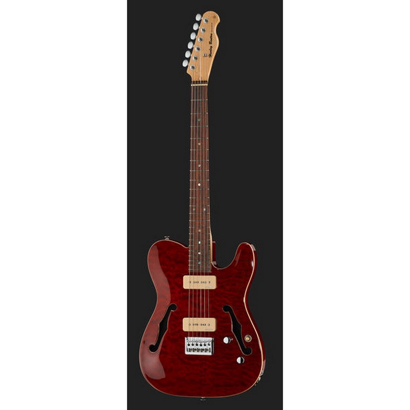 Harley Benton TE-90QM Trans Red полуакустическая гитара