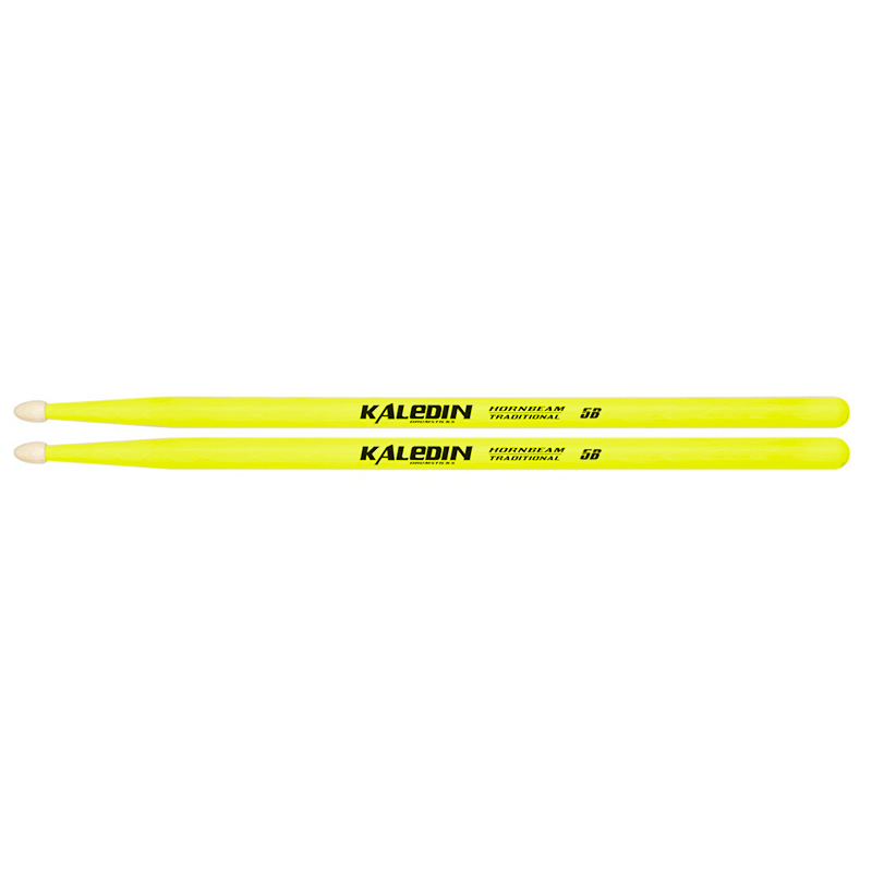 Kaledin Drumsticks 7KLHBYL5B Yellow 5B Барабанные палочки, граб, флуоресцентные желтые
