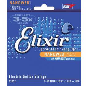 Набор струн для 7-струнной электрогитары Elixir 12057 NanoWeb